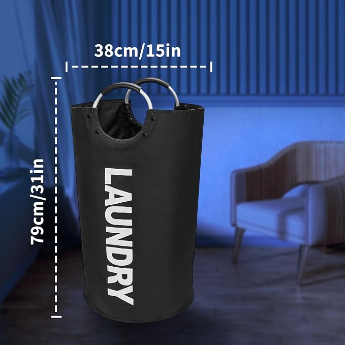 90L Laundry Hamper Waterproof 600D Oxford Fabric Modern Collapsible Laundry - Image 3