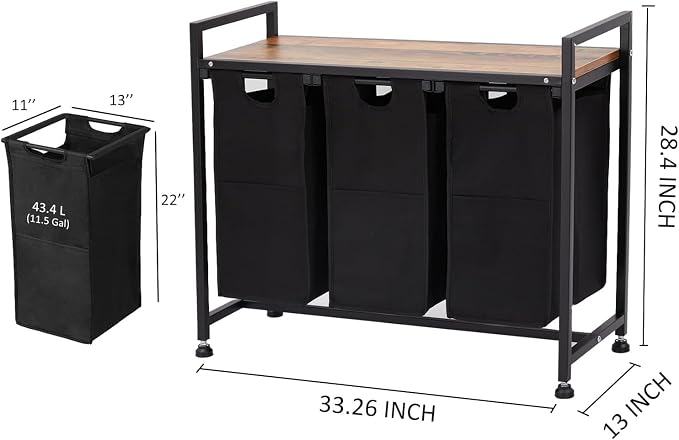 3 × 11.5 Gal/130L Laundry Sorter - Image 2