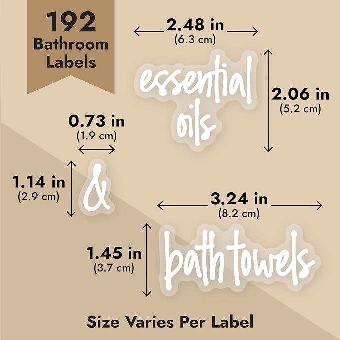 Talented Kitchen Bathroom Organization Labels White Script - Image 4