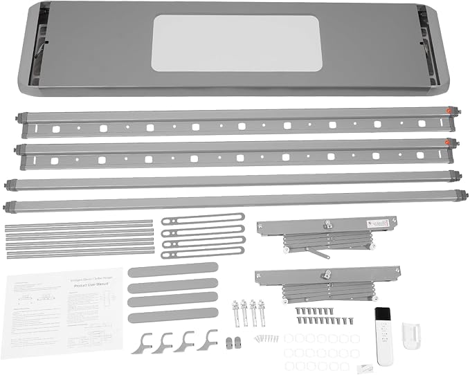 Electric Retractable Airing Rack Gray, Ceiling Clothesline 77lbs Load, Ceiling - Image 9