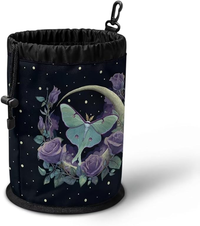 Clothespin Bag Holder Outside, Starry Night Moon Rose Multiple Hanging Methods - Image 3