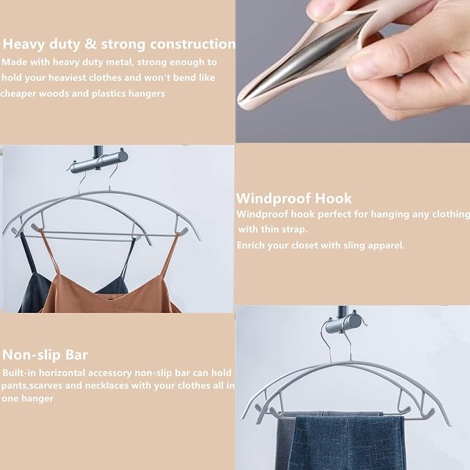 16.5 Inch Metal Clothes Hanger - Image 5