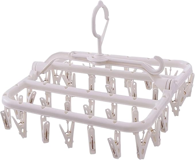 Foldaway Clothesline Hanger Thickened Arms Multiple Clip - Image 9