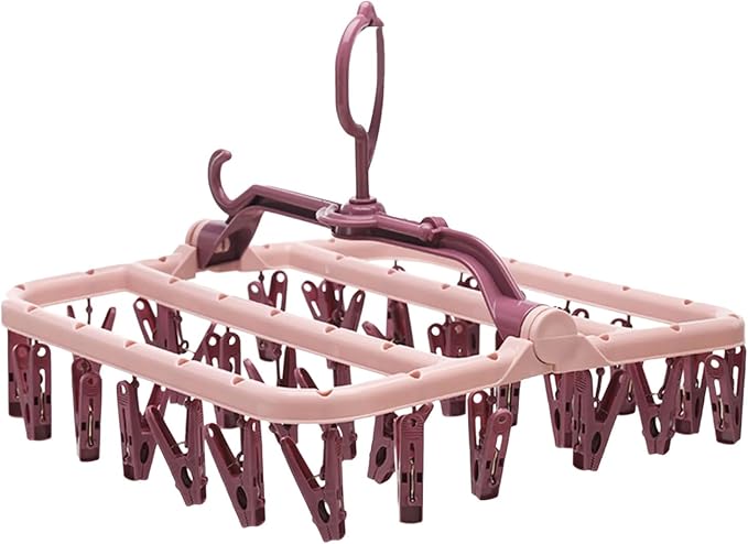 Foldaway Clothesline Hanger Thickened Arms Multiple Clip by Unknown