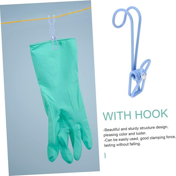 10pcs Multi-use Non-Slip Laundry Hooks Plastic Clamp Hooks Simple Clip - Image 6