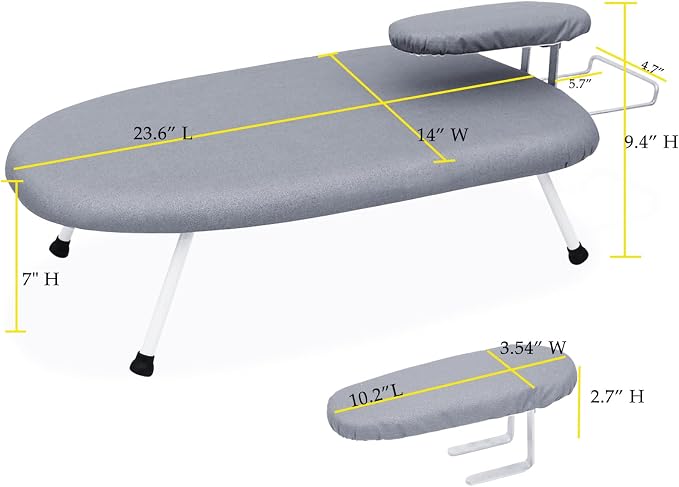 AKOZLIN Tabletop Ironing Board 23.6" L x 14''W x 7''H - Image 2