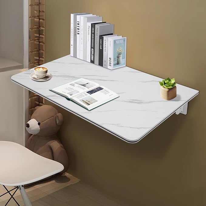 Folding Wall Mount Desk, Floating Computer Desk Fold Down Table - Image 4