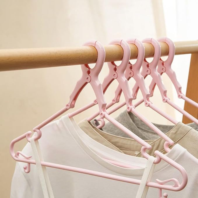 Housoutil Windproof Plastic Clothes Hangers Set of 5, Thick Multipurpose Coat - Image 7