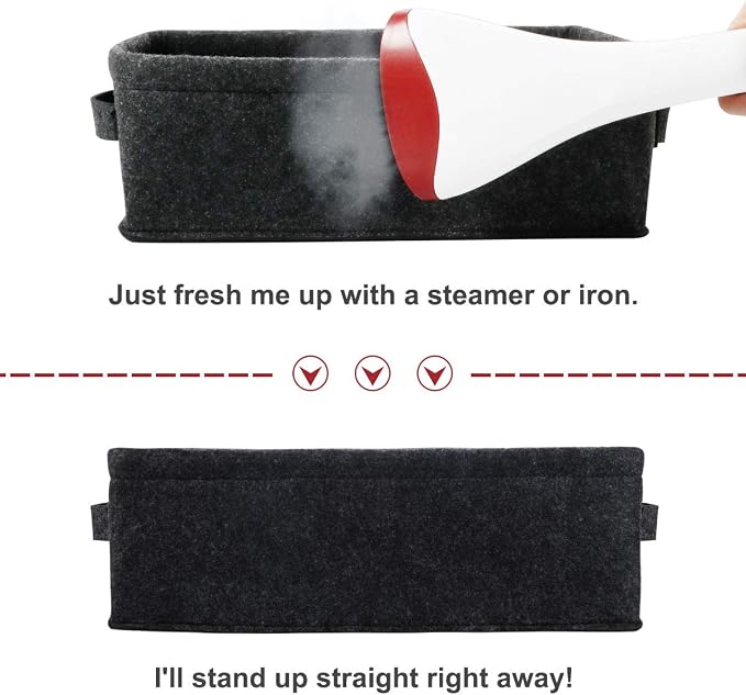 Shallow Storage Baskets Bins Medium Fabric Storage Basket Cube Organizer - Image 6
