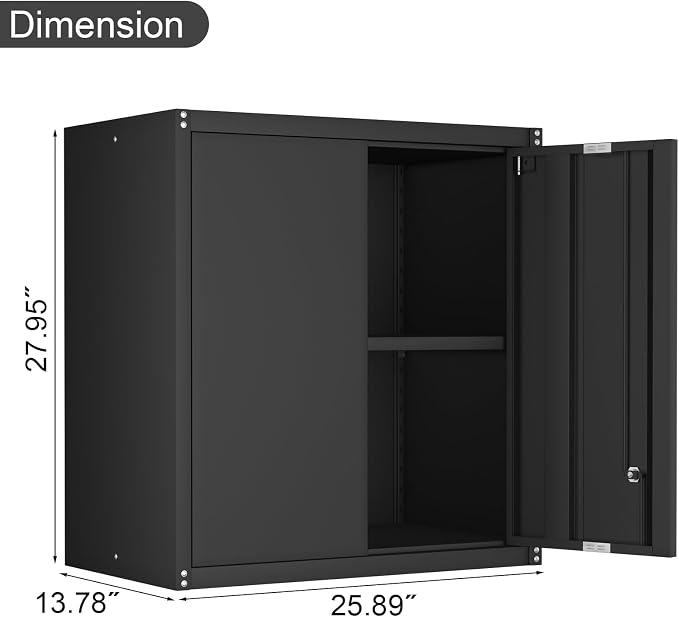 Metal Storage Cabinet, Garage Wall Cabinets - Image 3
