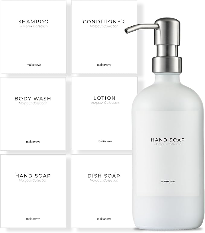 MaisoNovo Waterproof Labels for Bottles Modern Design by MaisoNovo-TheArtofSustainableLiving