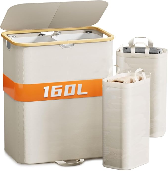 160L Double Laundry Hamper by BetterbathroomwithXLHOME