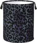 Grey And Black Leopard Print Laundry Hamper Bag by Unknown
