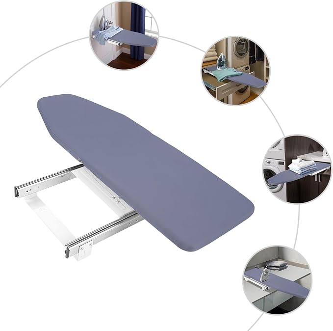 Pull Out Ironing Board 12” x 32” Retractable Hidden Ironing Board Closet Fold - Image 4