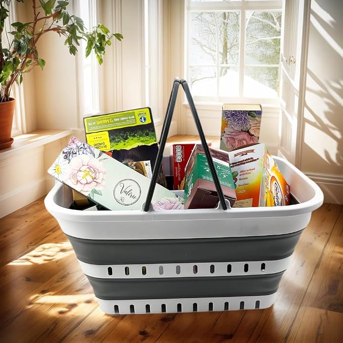 SAMMART 26L Collapsible Plastic Laundry Basket - Image 2