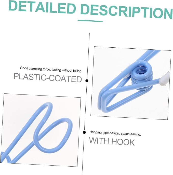 NUOBESTY 10PCS Plastic-Coated Clothes Pins - Image 7