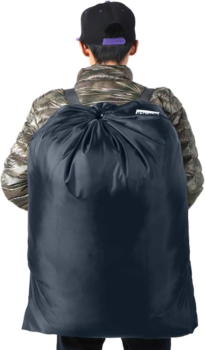 2 Pack Laundry Bag Backpack, 27” x 34”Sturdy Laundry Bag - Image 2
