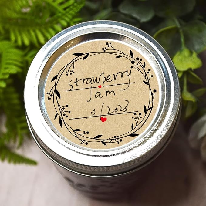 2" Canning Kraft Christmas Mason Jar Stickers - Image 6