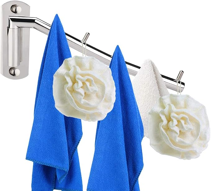Clothes Drying Rack, Stainless Steel Wall Mount Coat Hanger Holder, Laundry - Image 5