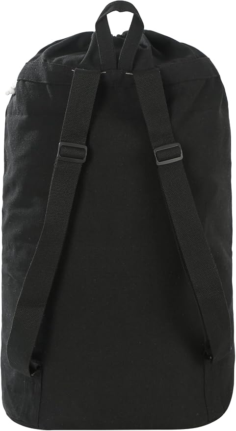 Canvas Laundry bag, Washable Laundry backpack, Adjustable Straps, Large Front - Image 6
