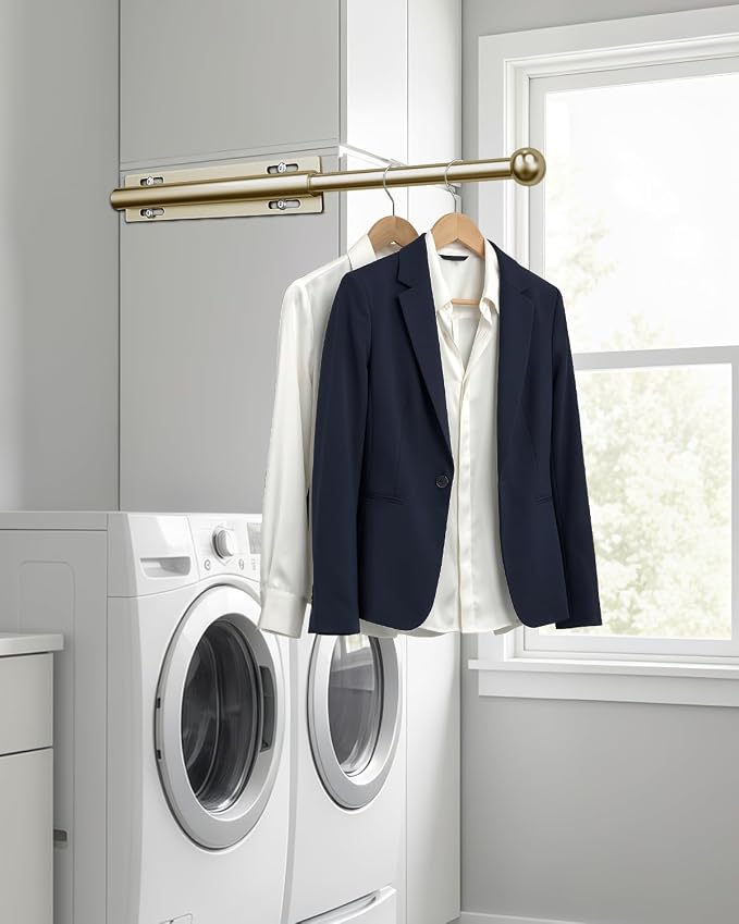 Valet Rod for Closet Pull Out, Adjustable Retractable Slide Out Valet Rod - Image 8