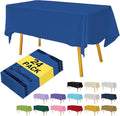 Royal Blue Disposable Plastic Tablecloth by Hereisa