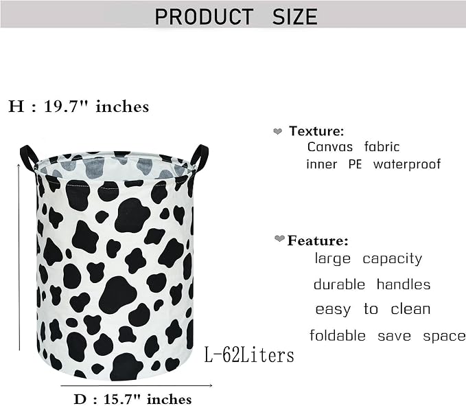 KUNRO Round Laundry Gift Basket Storage Hamper, Clothes Storage Organizer Bins - Image 2
