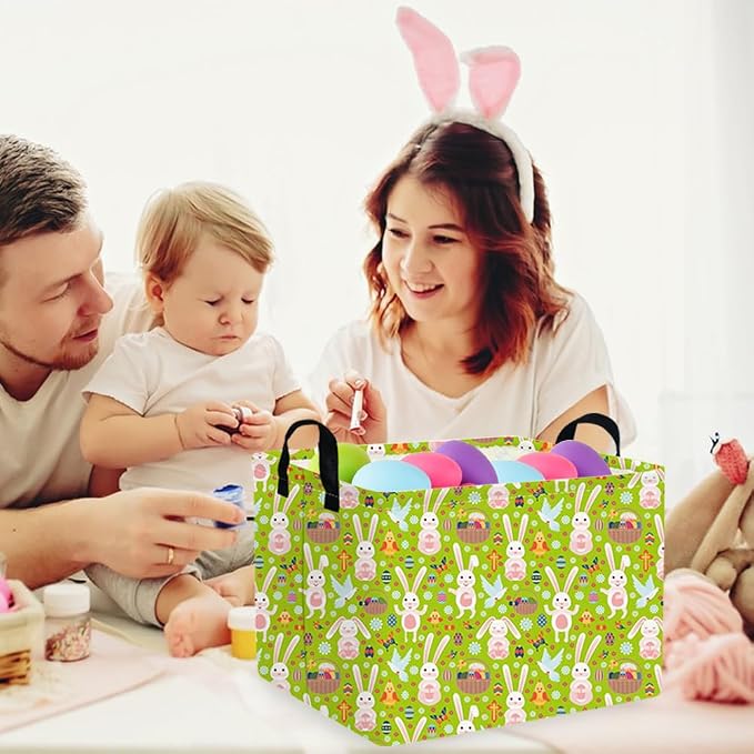 FXOLCSHE Rectangular Easter basket, Easter basket empty, Kids Toy Storage Basket - Image 2