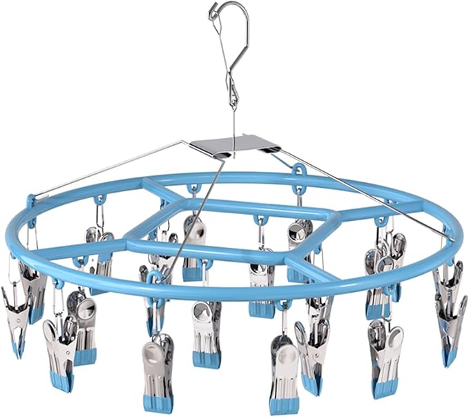Round Drying Rack, Windproof Hook, Aluminum Drip Drying Hanger by Unknown