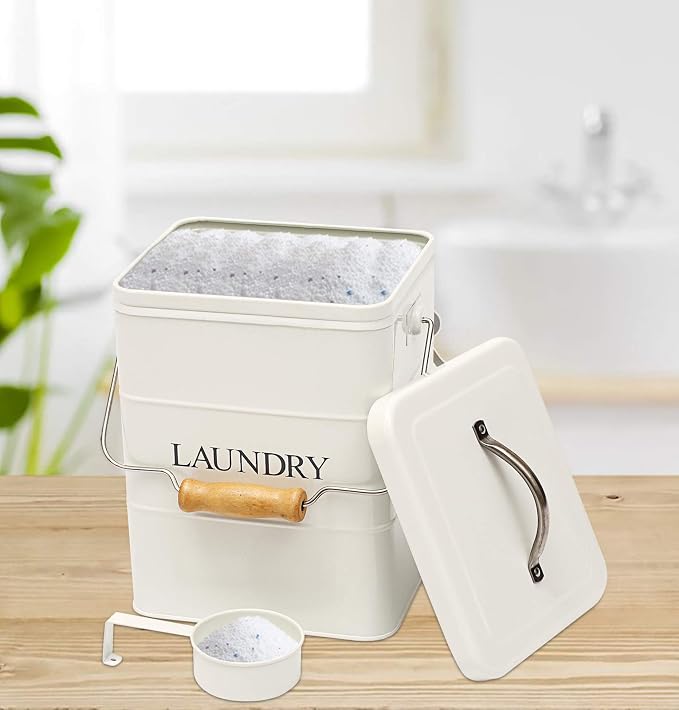 Laundry Powder Bin, Washing Powder Storage Tin - Image 5