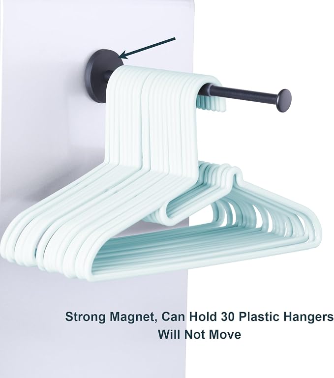 Magnetic Hanger Organizer Rack, Extendable Clothes Hanger Stacker - Image 2