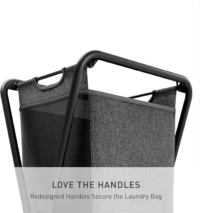 simplehuman single x-frame laundry hamper, 100% recycled polyester removable - Image 4