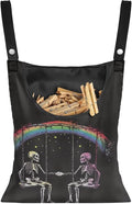 Rainbow Skeleton Clothes Pin Hanging Bag Clothespin Storage Bag Portable Clip by Psesaysky