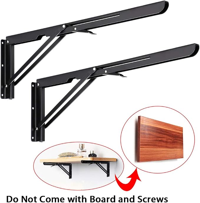 Sumnacon 2 Pcs 20 Inch Sturdy Folding Shelf Brackets - Image 2