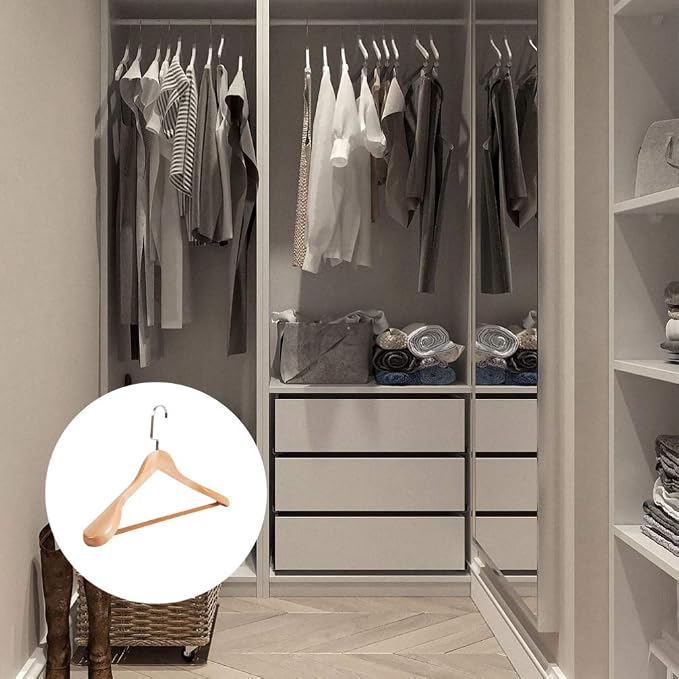 Heavy Duty Extra Wide Hanger Solid Wood Non-Slip Wide Hanger - Image 7