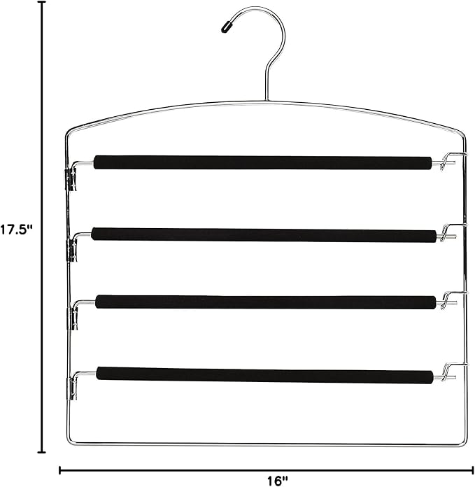 Whitmor Slack Hanger, Chrome and Foam - Image 2