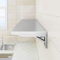 Folding Wall Table, Floating Desk, Stainless Steel, Wall Mounted Desk by Unknown