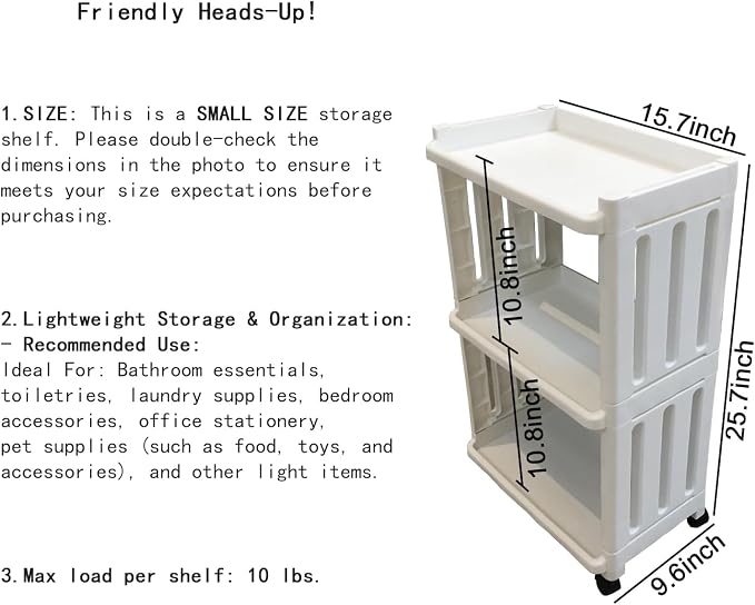 Rolling Storage Utility Cart Slim Organizer Shelf - Image 4