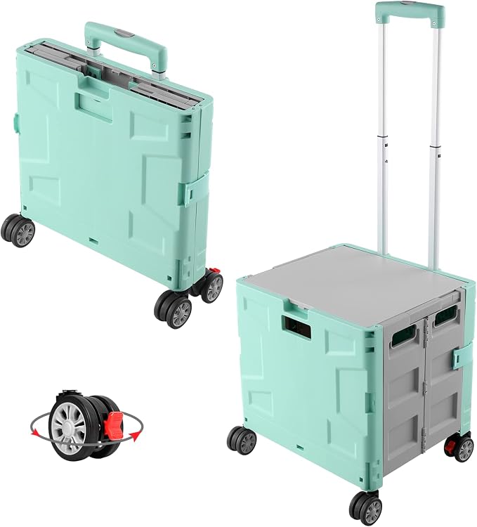 FELICON Folding Utility Cart Portable Rolling Crate Handcart by FELICON