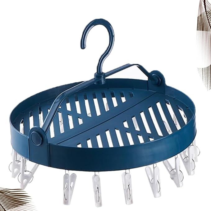 GLEAVI Multifunctional Round Foldable Clothespin Drying Rack - Image 6