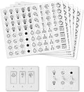 400 Pcs Light Switch Sticker Labels, 20 Designs Transparent Switch ID Stickers by GOMAKERER