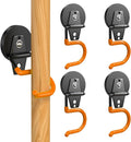 3-H Hook Magnets Heavy Duty 4 Pack, J Shape Strong Magnetic Hooks by 3-H