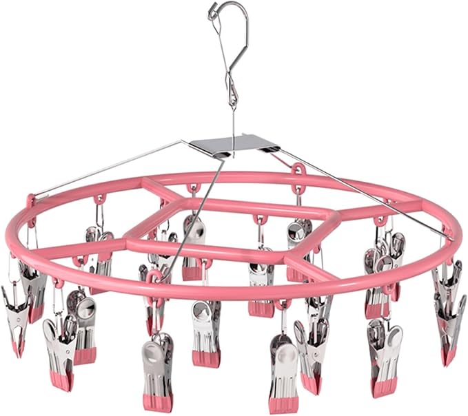 Round Drying Rack, Windproof Hook, Aluminum Drip Drying Hanger by Unknown