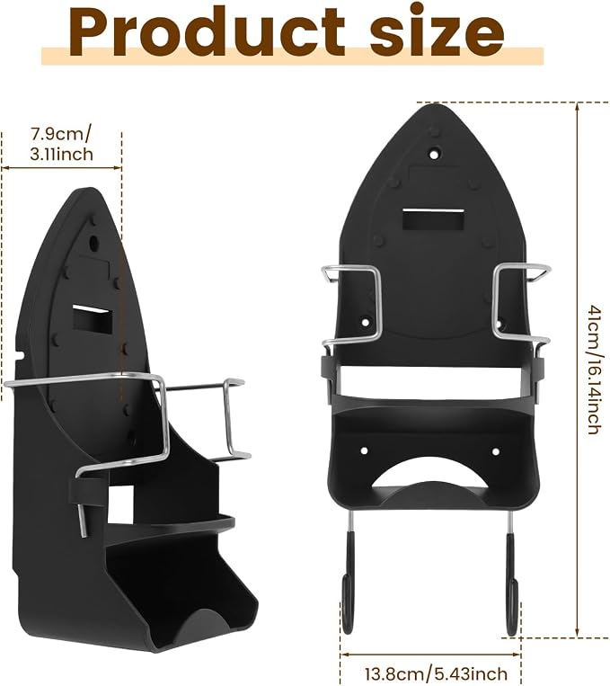 Iron Board Hanger Wall Mounted, Iron and Ironing Board Storage Organizer - Image 2