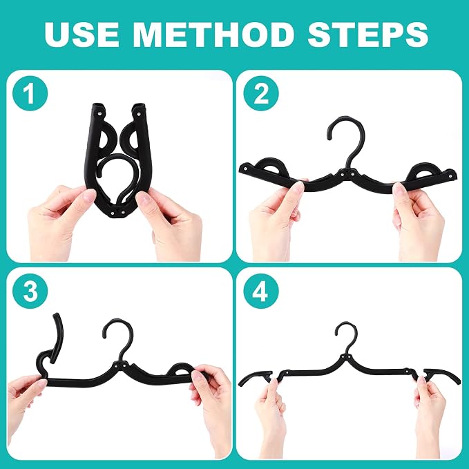 24PCS Travel Hangers, Portable Foldable Clothes Hangers, Foldable Clothes - Image 7