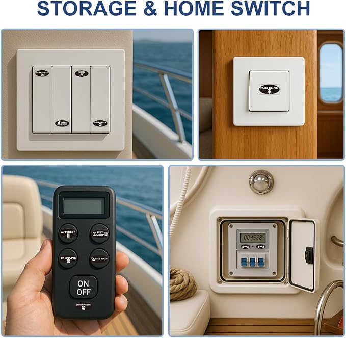 200 Pcs Boat Switch Panel Labels, Oval Marine Boat Dash Board Switch Instrument - Image 4