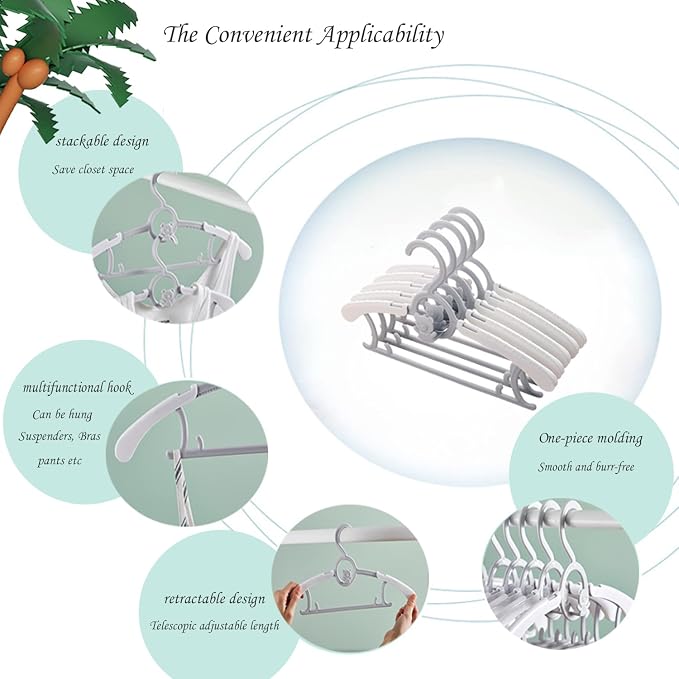 JSF Baby Hangers, 20 Pack Baby Clothes Hangers - Image 4