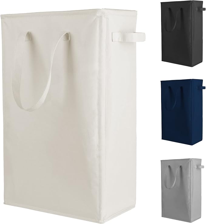 Odonata Slim Laundry Hamper Handles Collapsible Laundry Basket Thin Dirty by Odonata