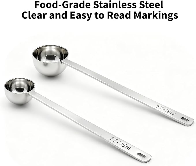 2PCS Coffee Scoop Set, 1 Tbsp & 2 Tbsp Coffee Measuring Spoons, - Image 9