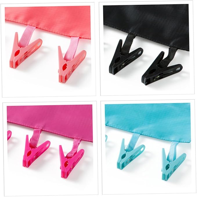 Amosfun 3pcs Portable Travel Clothesline Folding Laundry Hanger Rack Clips - Image 9